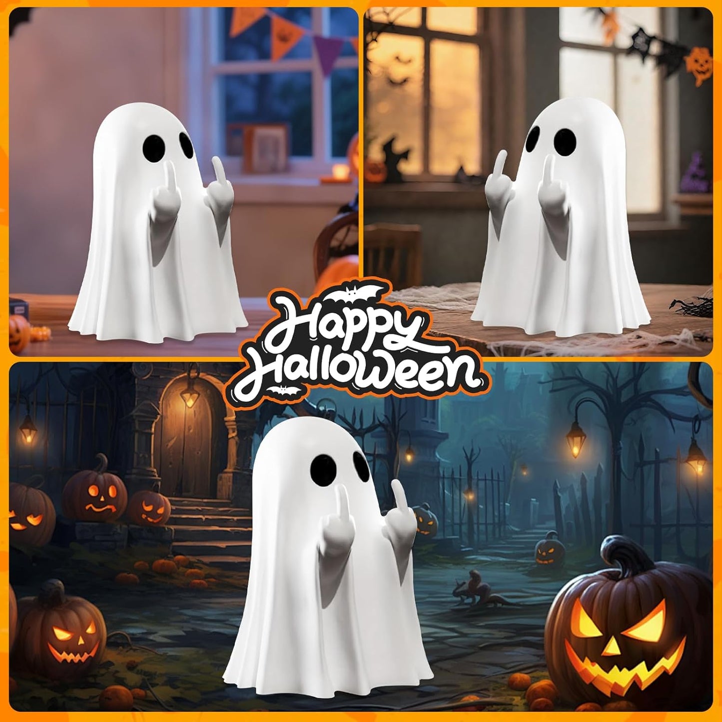Funny Halloween Ghost Figurine